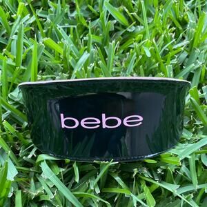 Y2K bebe black and pink soft sunglass open close fold case